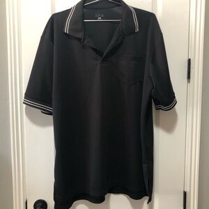 Smitty Men’s size 2X golf shirt, black with white stripes